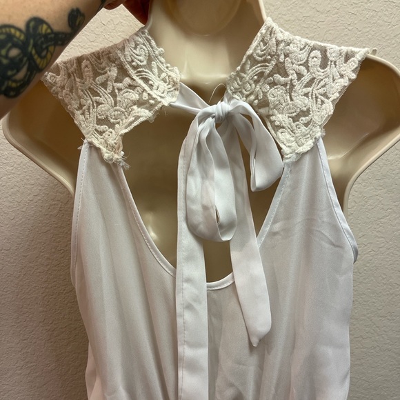 White Cottagecore Midi Dress in size small! - Picture 2 of 3